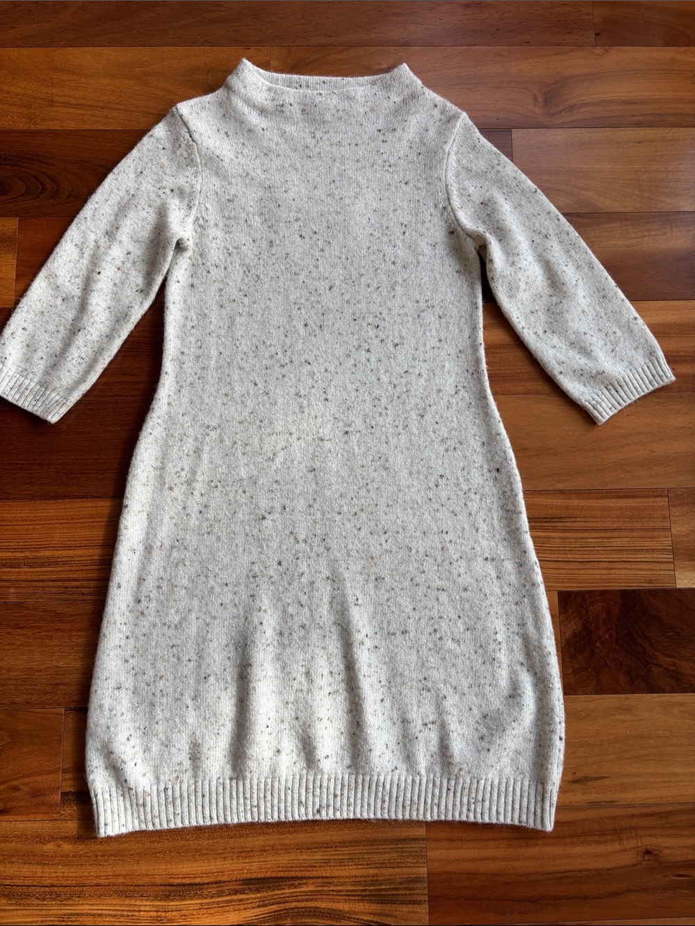 Cream sweater dress